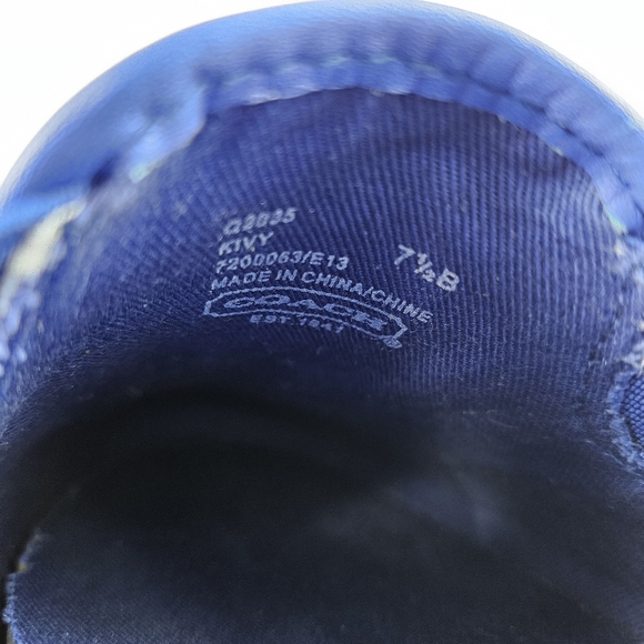 Coach blue sequin slip-on womens size 7.5 flat sneakers - Picture 10 of 16